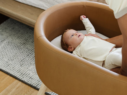 M26834GCLB,Babyletto,babyletto x GATHRE Capsule Bassinet in Camel