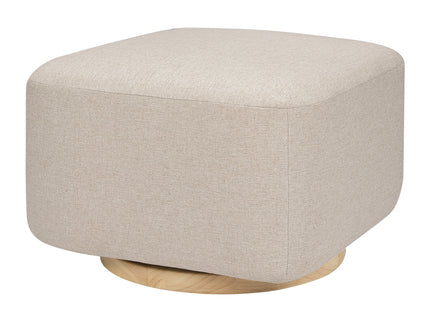 M26385PBEWLB,Babyletto,Kiwi Gliding Ottoman in Performance Beach Eco-Weave w/ Light Wood Base