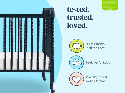 M7391V,DaVinci,Jenny Lind Stationary Crib in Navy Blue Finish