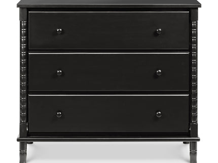 M7323E,DaVinci,Jenny Lind Spindle 3-Drawer Dresser in Ebony Black