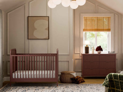 M26716CR,Namesake,Brimsley Tambour 6-Drawer Assembled Dresser in Crimson