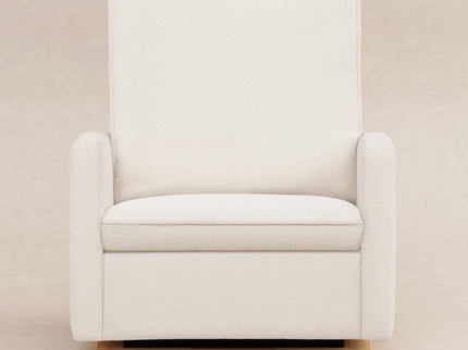 M20984CSHLB,Babyletto,Cali Pillowback Chair and a Half Glider in Chantilly Fleece w/ Light Wood Base