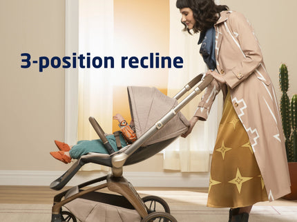 Tana 360° Rotating Modular Stroller with Carriage Accessory in Natural Heritage