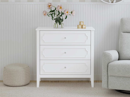 M11423W,DaVinci,Chloe Regency 3-Drawer Dresser in White