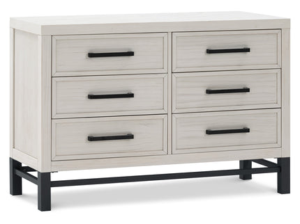 B25816WDF,Monogram by Namesake,Newbern 6-Drawer Assembled Dresser in White Driftwood