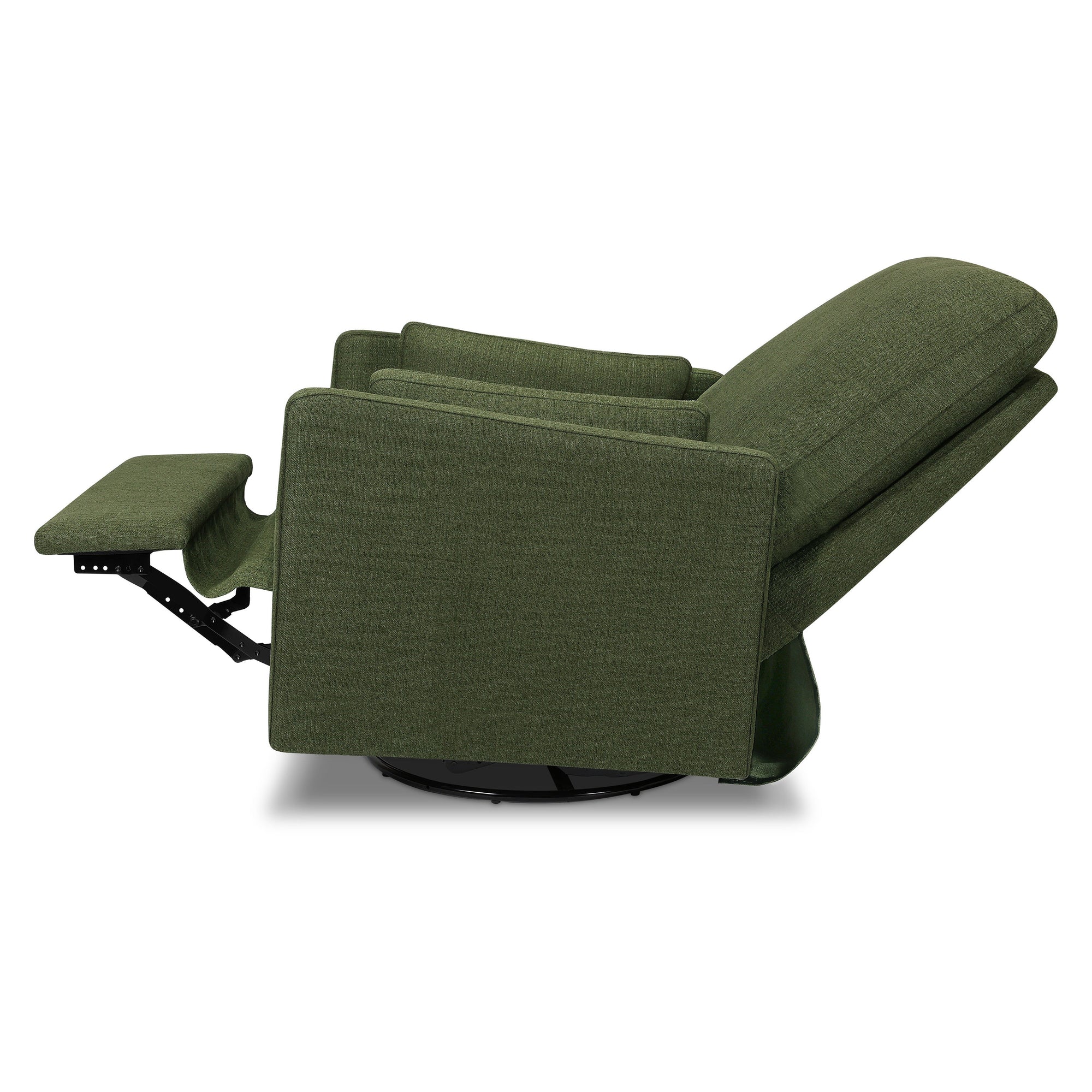F24687PFGL,Carter's,Ethan Swivel Recliner in Performance Forest Green Linen