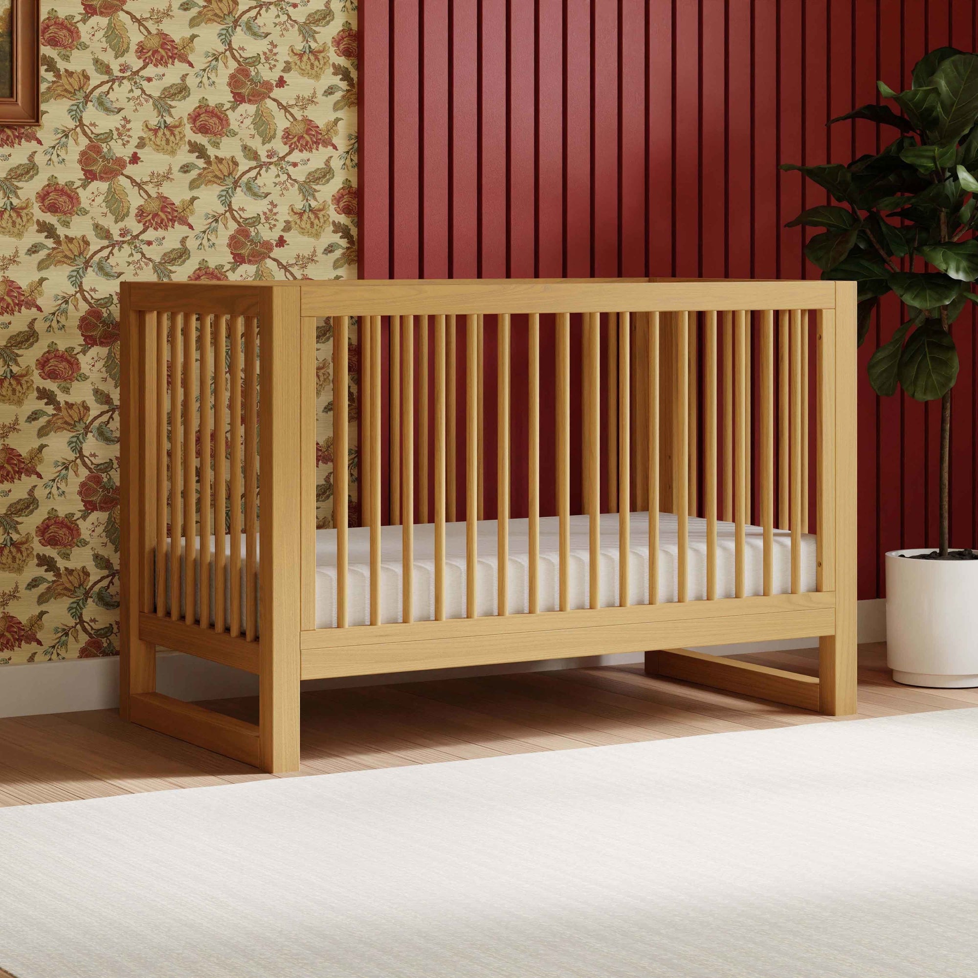 M23301HY,Namesake,Nantucket 3-in-1 Convertible Crib w/Toddler Bed Conversion Kit in Honey