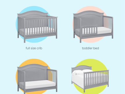 M12801G,DaVinci,Charlie 4-in-1 Convertible Crib in Grey