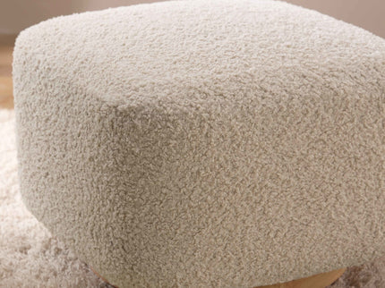 M26385ATLB,Babyletto,Kiwi Gliding Ottoman in Almond Teddy Loop w/ Light Wood Base