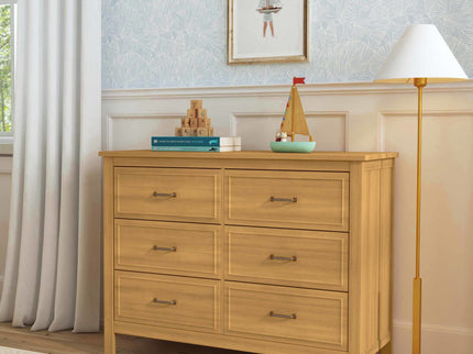 M12826HY,DaVinci,Charlie 6-Drawer Double Dresser in Honey