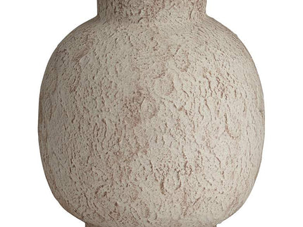 Gavora 9 3/4" High White with Rust Antique Decorative Vase
