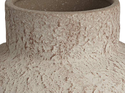 Gavora 9 3/4" High White with Rust Antique Decorative Vase