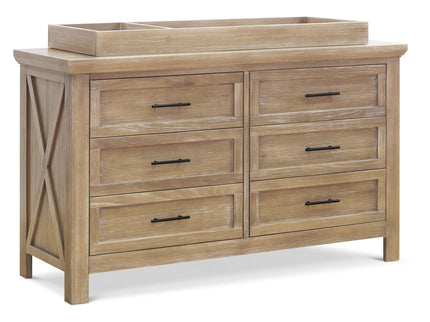 B14516DF,Monogram by Namesake,Emory Farmhouse 6-Drawer Dresser in Driftwood