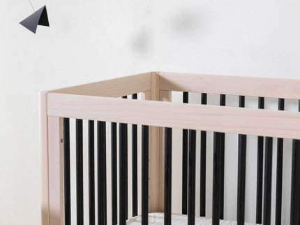 M9001NXB,Babyletto,Lolly 3-in-1 Convertible Crib w/Toddler Bed Conversion in WashedNatural/Black