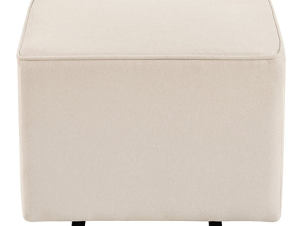 M13985CM,DaVinci,Davinci Universal Gliding Ottoman in Cream Finish with Cream Piping