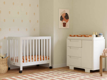 M6698W,Babyletto,Origami Mini Crib in White Finish
