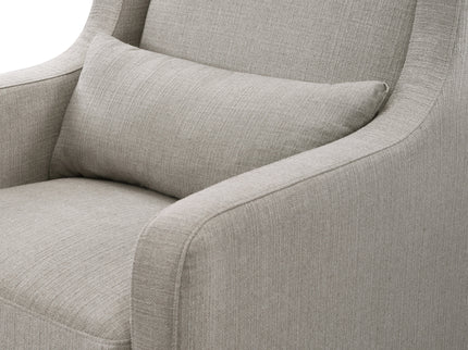 F18787PFTGRY,Carter's,Adrian Swivel Glider with Storage Ottoman in Performance Grey Linen