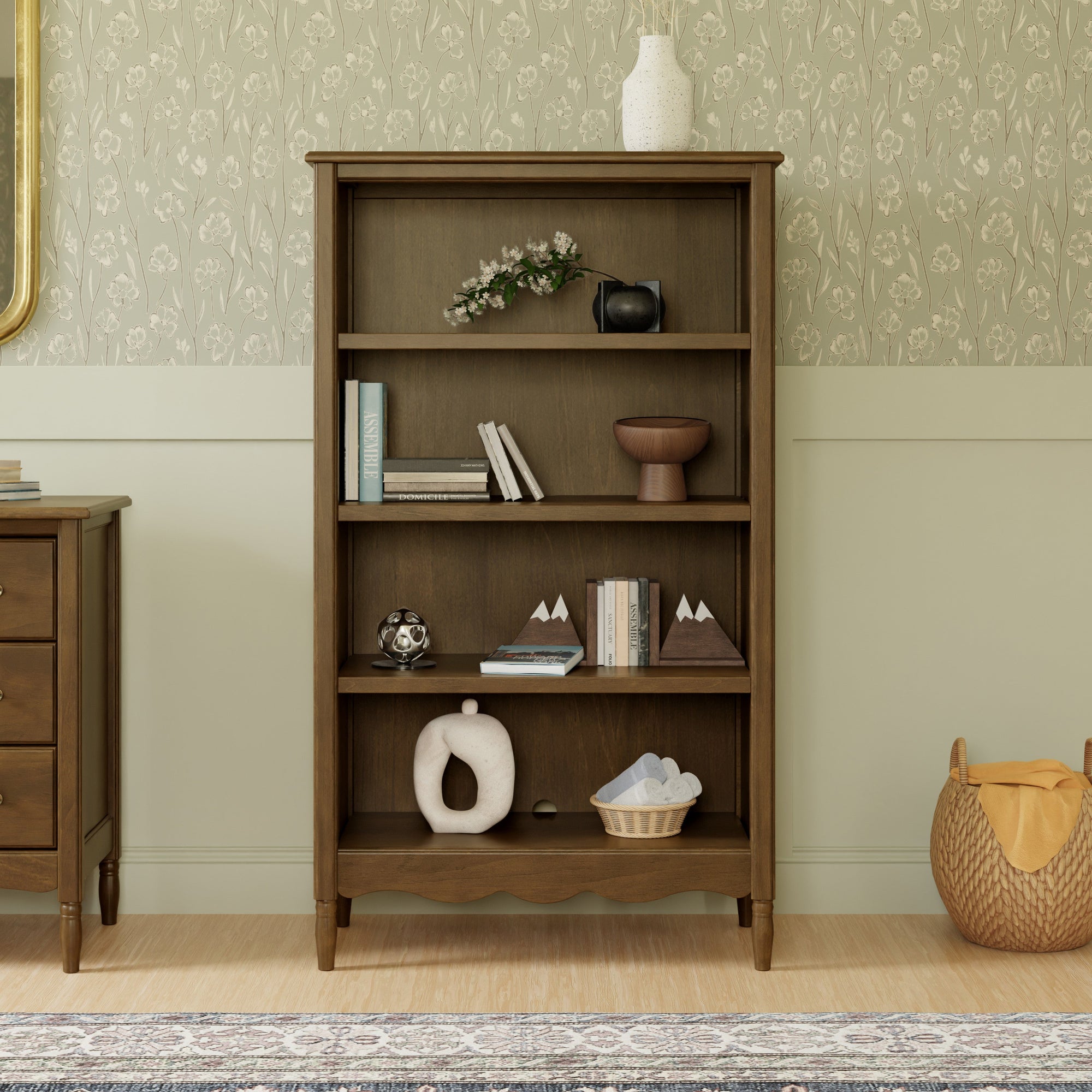 M7114NL,Namesake,Liberty Assembled Bookcase in Natural Walnut