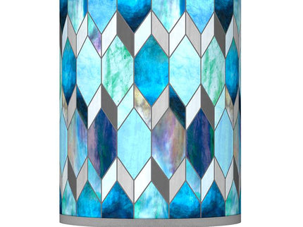 Giclee Glow Droplet 23 1/2" Blue Mosaic Shade Modern Lamps Set of 2