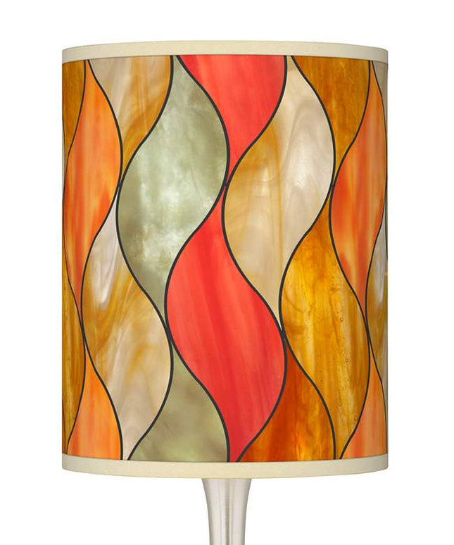 Giclee Glow Droplet 23 1/2" Flame Mosaic Shade Modern Lamps Set of 2