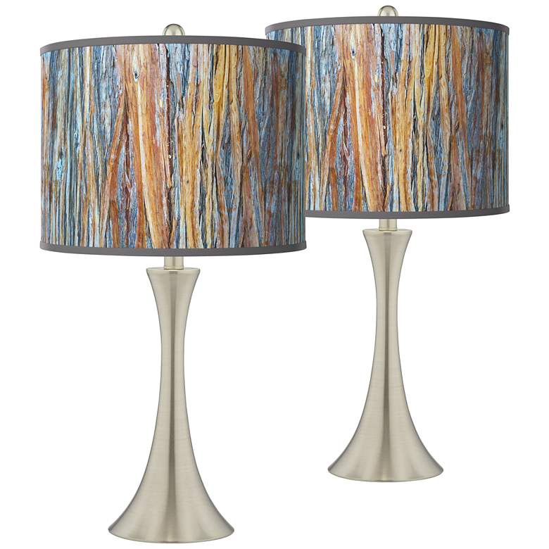 Giclee Glow Trish 26 1/4" Striking Bark Touch Table Lamps Set of 2