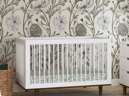 W4901WL,DaVinci,Marley 3-In-1 Convertible Crib in White Finish and Walnut Legs