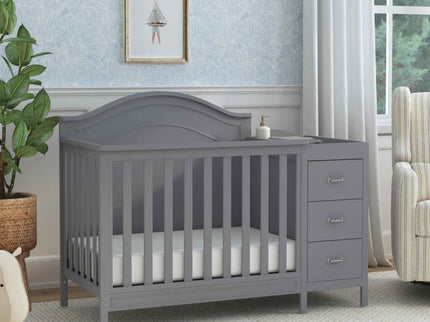M12881G,DaVinci,Charlie 4-in-1 Convertible Mini Crib & Changer in Grey