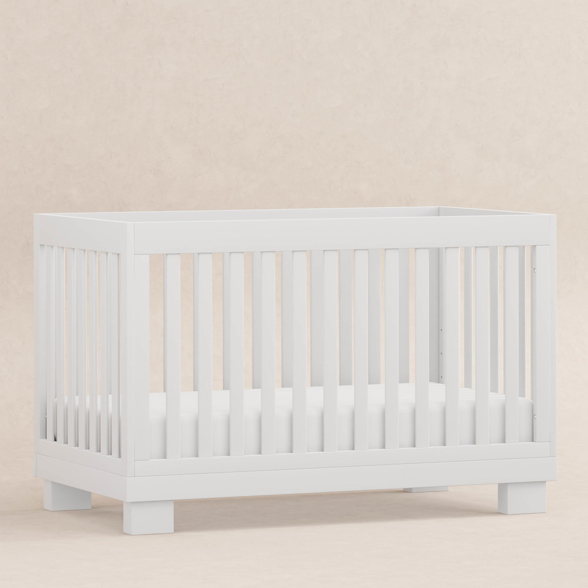 M6701W,Babyletto,Modo 3-in-1 Convertible Crib w/Toddler Bed Conversion Kit in White Finish