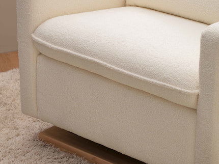 M20984CSHLB,Babyletto,Cali Pillowback Chair and a Half Glider in Chantilly Fleece w/ Light Wood Base