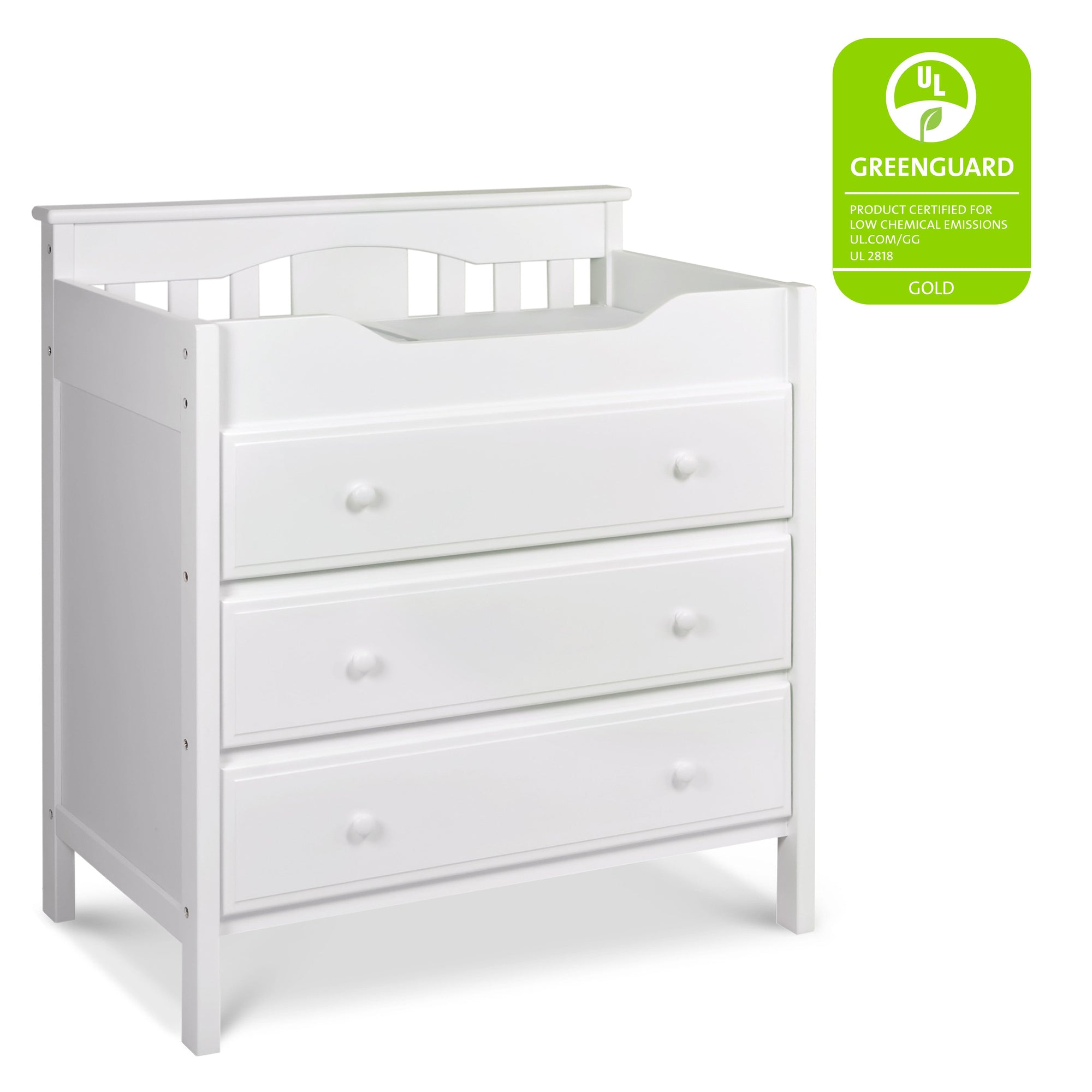 M5925W,DaVinci,Jayden 3-Drawer Changer Dresser In White Finish