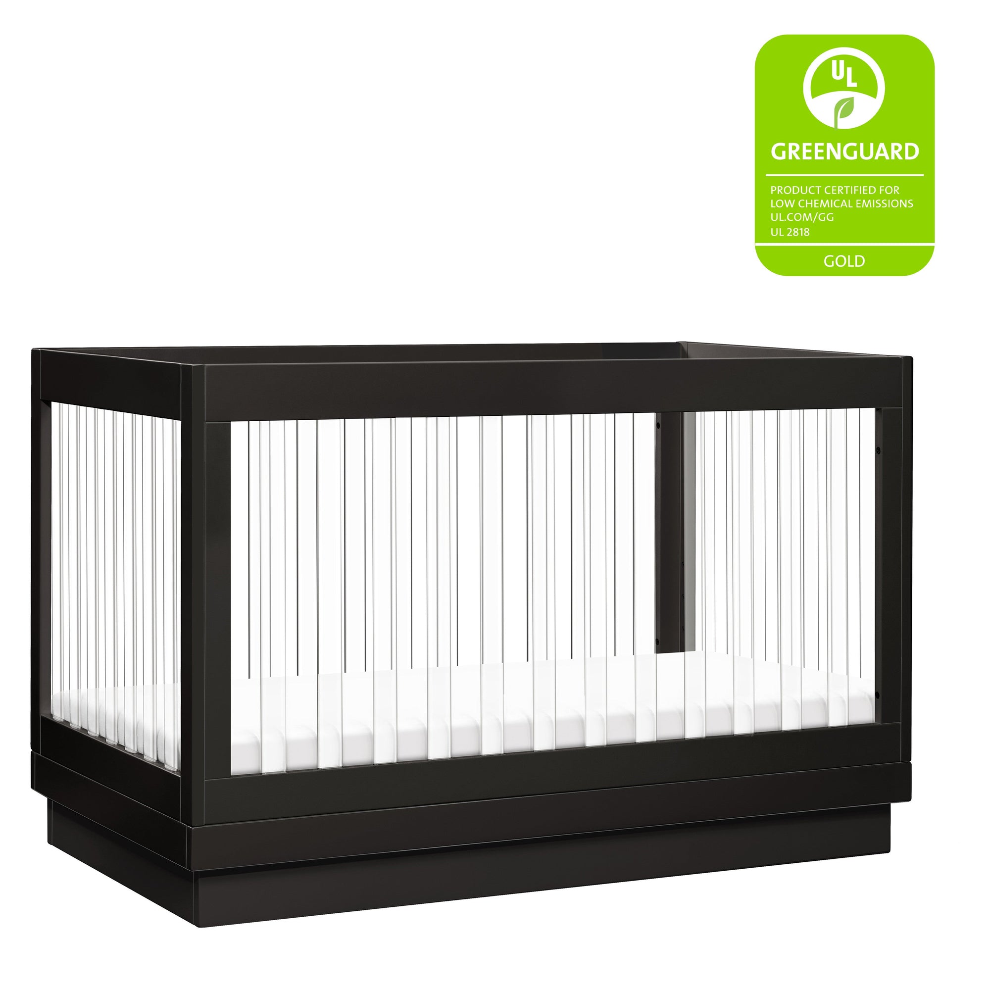 M8601KB,Babyletto,Harlow 3-in-1 Convertible Crib w/Toddler Bed Conversion Kit in Black/Acrylic