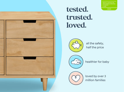 W4926HY,DaVinci,Marley 6-Drawer Double Dresser in Honey