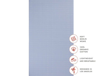 T29635DP,Babyletto,Dewdrop Muslin Crib Sheet in GOTS Certified Organic Cotton