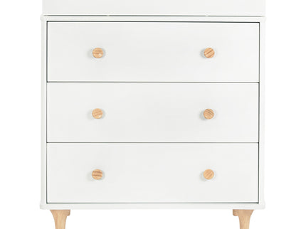 M9023WN,Babyletto,Lolly 3-Drawer Changer Dresser w/Removable Changing Tray in White/Natural