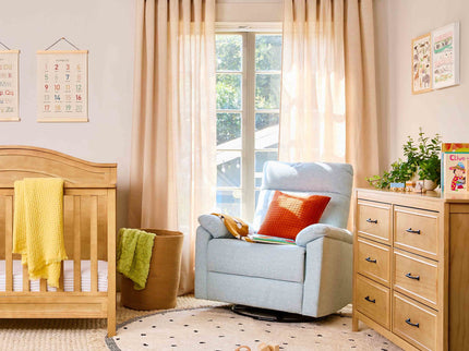 M24387HBL,DaVinci,Suzy Swivel Recliner in Heathered Blue