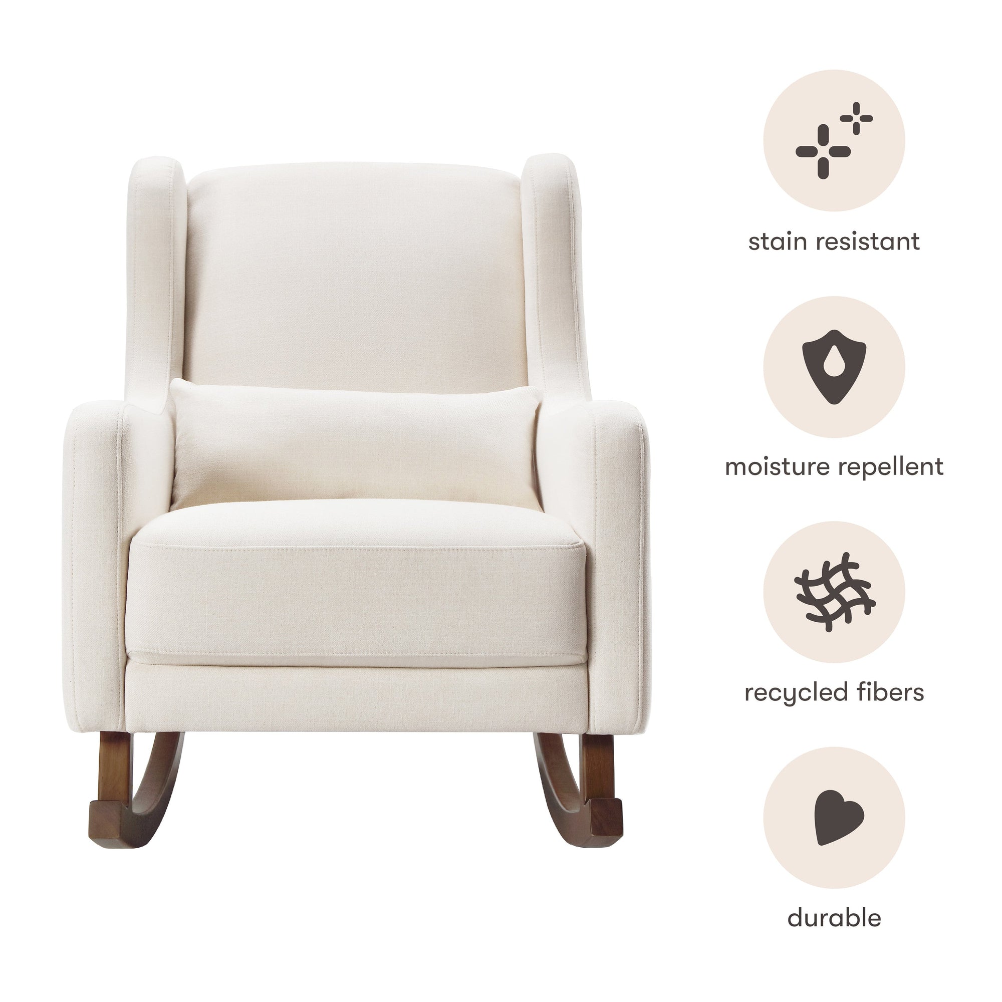M20687PNET,Babyletto,Kai Rocker in Performance Natural Eco-Twill w/dark legs