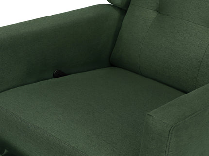 M21287PNG,DaVinci,Maddox recliner and swivel glider in Pine Green