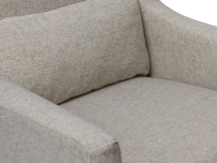 M11287PGEW,Babyletto,Toco Swivel Glider and Ottoman in Performance Grey Eco-Weave w/Natural Feet