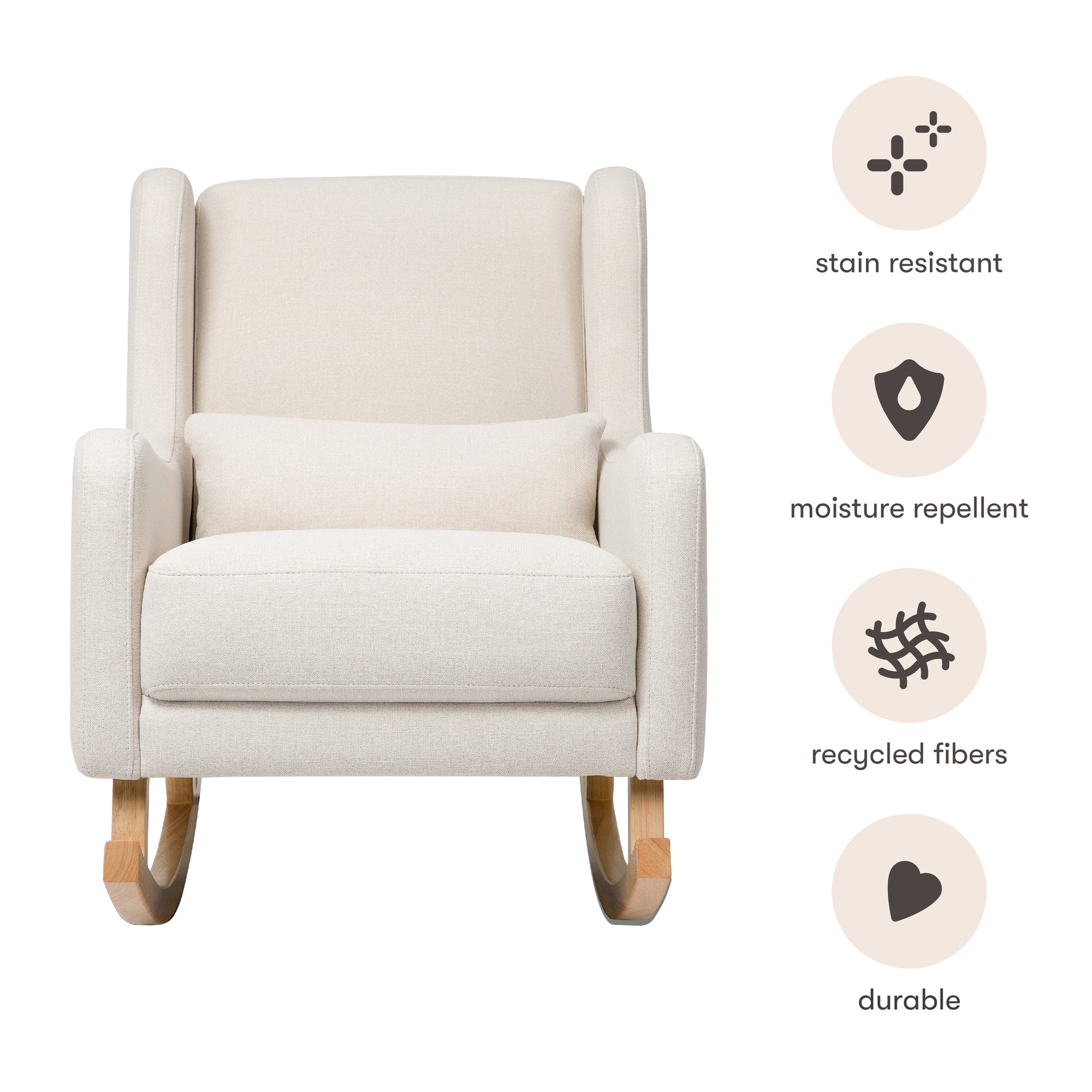 M20687PNETL,Babyletto,Kai Rocker in Performance Natural Eco-Twill w/Light Legs