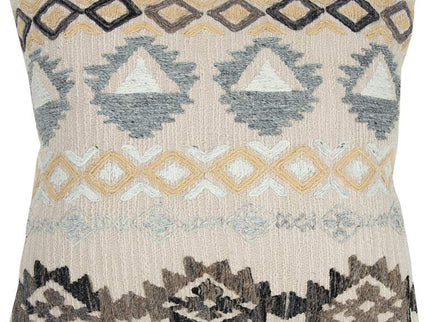 Gray and Brown Tribal 20" x 20" Poly Filled Throw Pillow