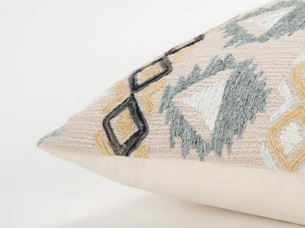 Gray and Brown Tribal 20" x 20" Poly Filled Throw Pillow