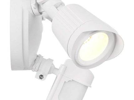 Grenada White LED Motion Sensored Outdoor Flood Light