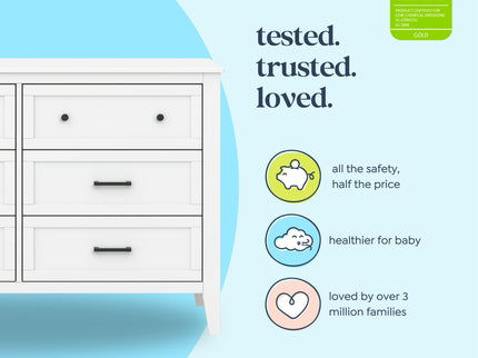 M24726W,DaVinci,Beau 6-Drawer Dresser in White