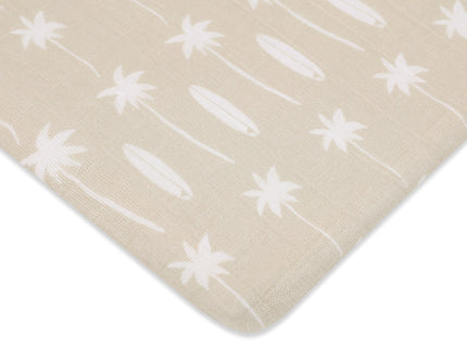 T27034,Babyletto,Beach Bum Muslin All-Stages Bassinet Sheet in GOTS Certified Organic Cotton
