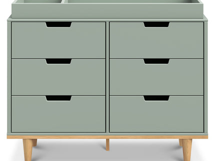 W4926LSHY,DaVinci,Marley 6-Drawer Double Dresser in Light Sage & Honey