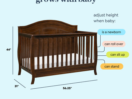 M20101Q,DaVinci,Emmett 4-in-1 Convertible Crib in Espresso
