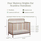 M15301VG,Namesake,Winston 4-in-1 Convertible Crib in Vintage Gold