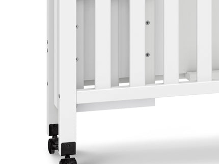 M12898W,DaVinci,Charlie Folding Portable 3-in-1 Mini Crib in White