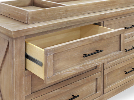 B14516DF,Monogram by Namesake,Emory Farmhouse 6-Drawer Dresser in Driftwood