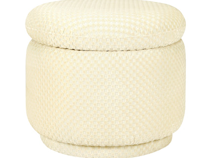 M22985IVC,Babyletto,Enoki Storage Ottoman in Ivory Velvet Checker